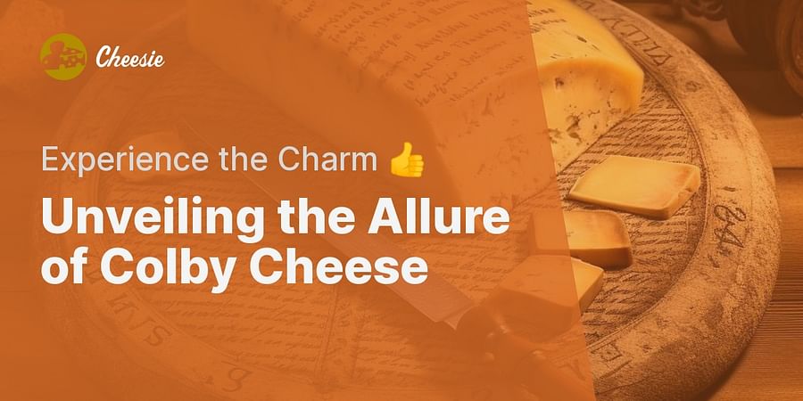 Unveiling the Allure of Colby Cheese - Experience the Charm 👍